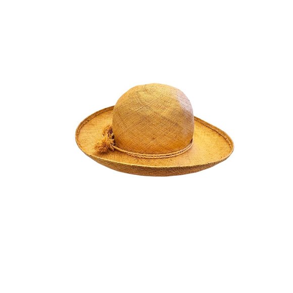 The Scala Collection Vintage 90s Natural Straw Hat Womens Handmade Summer Hat - Picture 7 of 11